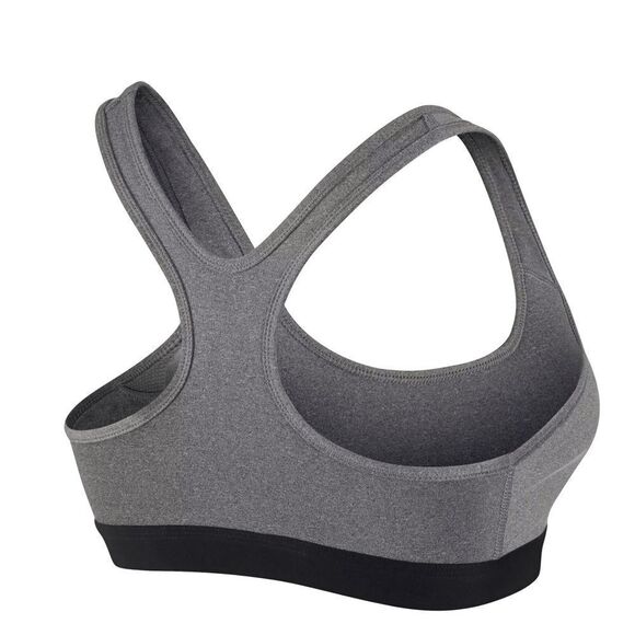 New! NIKE Pro Classic Racerback Medium Support Sports Bra Gray Black Size XS - Picture 6 of 8